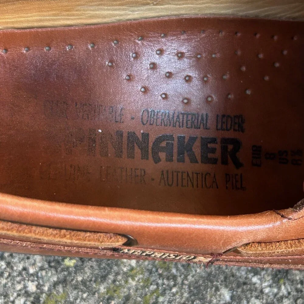 Mephisto Men's Spinnaker Brown Leather Boat Shoes Size 8.5 US